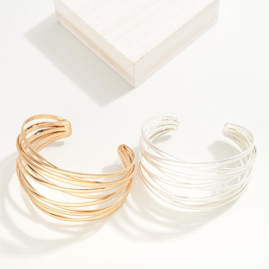 Golden Weave Cuff Bracelet